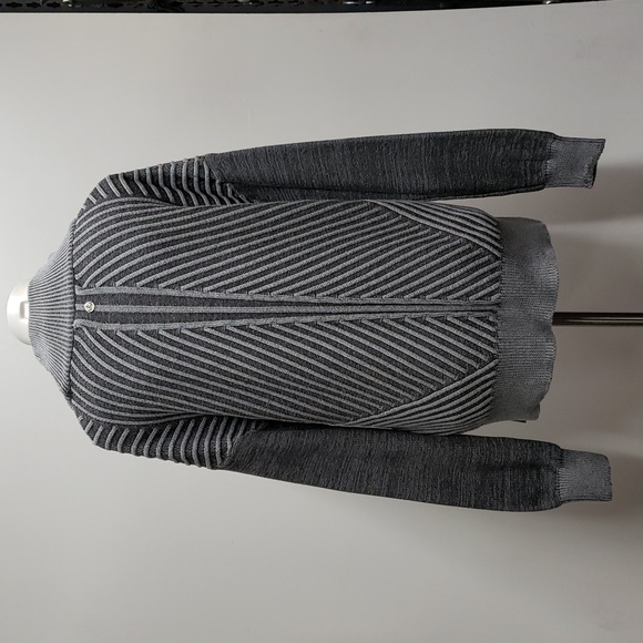 Prana Sentiment Sweater Gray Organic Cotton Women's Large Mockneck Chunky Knit - Picture 5 of 9